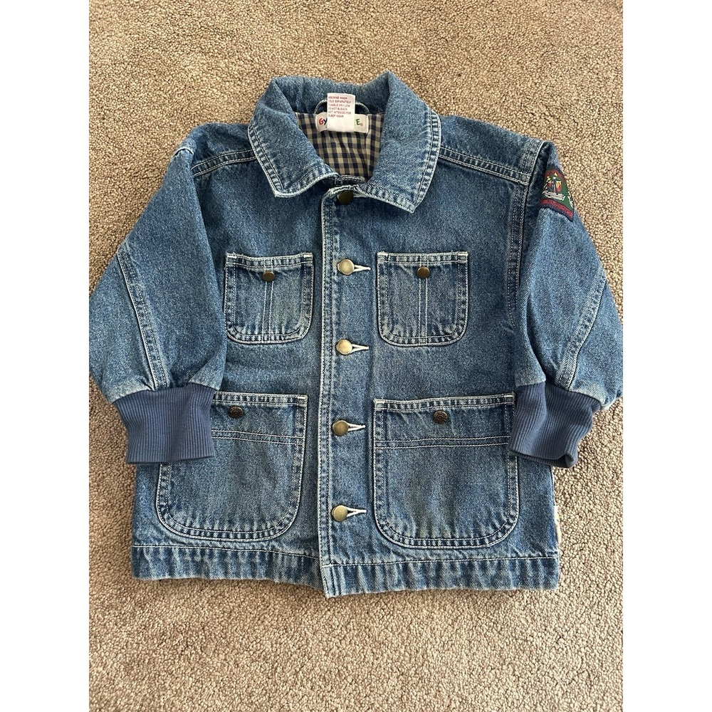 Vintage 90s Children's Gymboree Denim Jacket Size Small Quilt Like Lining